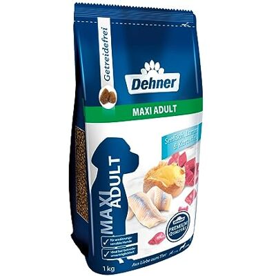Dehner Premium Hundefutter Maxi Adult, Trockenfutter getreidefrei, für ausgewachsene Hunde großer Rassen, Fisch / Lamm / Kartoffel, 12.5 kg Dehner Premium Hundefutter Maxi Adult, Trockenfutter getreidefrei, für ausgewachsene Hunde großer Rassen, Fisch / Lamm / Kartoffel, 12.5 kg