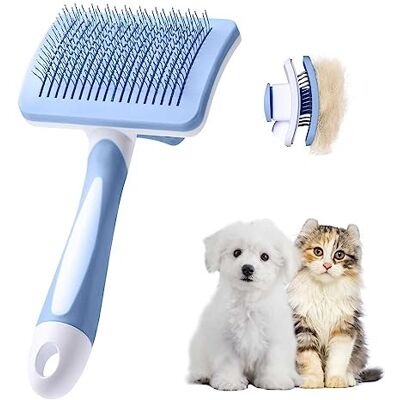 VINABO - PetBrush - Blau - Selbstreinigend - Bürste VINABO - PetBrush - Blau - Selbstreinigend - Bürste