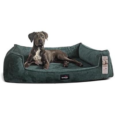 tierlando ® Orthopädisches Hundebett Franklin hochwertiges Hundesofa aus kuscheligem Teddy-Stoff Größe: 130x100cm Farbe: 38 Petrol tierlando ® Orthopädisches Hundebett Franklin hochwertiges Hundesofa aus kuscheligem Teddy-Stoff Größe: 130x100cm Farbe: 38 Petrol