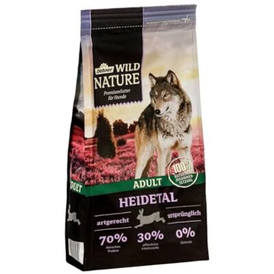Dehner Wild Nature Hundefutter Heidetal, Trockenfutter getreidefrei / zuckerfrei, für ausgewachsene Hunde, Kaninchen, 4 kg Dehner Wild Nature Hundefutter Heidetal, Trockenfutter getreidefrei / zuckerfrei, für ausgewachsene Hunde, Kaninchen, 4 kg
