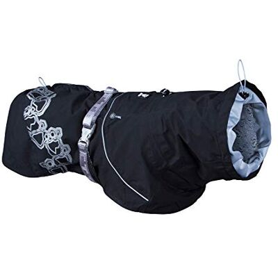 Hurtta Drizzle Regenjacke für Hunde, Wasserdicht Hundemantel mit Reflektoren, Schwarz 70 cm Hurtta Drizzle Regenjacke für Hunde, Wasserdicht Hundemantel mit Reflektoren, Schwarz 70 cm
