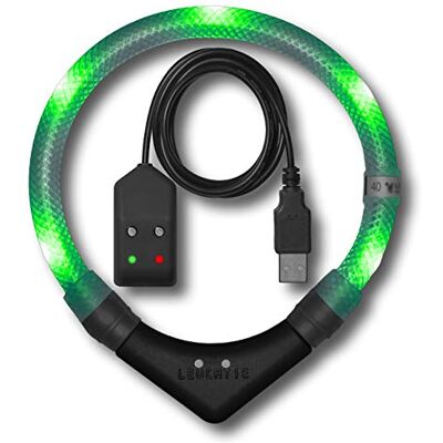 LEUCHTIE ® Easy Charge Bewegungssensor grün 35 extrem helles Leuchthalsband für Hunde 25 h Leuchtdauer USB aufladbar LEUCHTIE ® Easy Charge Bewegungssensor grün 35 extrem helles Leuchthalsband für Hunde 25 h Leuchtdauer USB aufladbar
