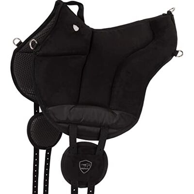 Equinate Reitpad Toledo aus Mikrofaser Schwarz Bareback Pad mit pflegeleichter Neopren Unterseite Reitkissen Baumloser Sattel Equinate Reitpad Toledo aus Mikrofaser Schwarz Bareback Pad mit pflegeleichter Neopren Unterseite Reitkissen Baumloser Sattel