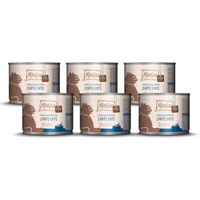 MjAMjAM Premium Nassfutter für Katzen purer Fleischgenuss zarte Ente pur, 6er Pack (6 x 200 g), getreidefrei mit extra viel Fleisch MjAMjAM Premium Nassfutter für Katzen purer Fleischgenuss zarte Ente pur, 6er Pack (6 x 200 g), getreidefrei mit extra viel Fleisch