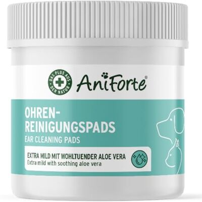 AniForte Ohren Reinigungspads für Hunde & Katzen 100 Stück – Besonders weiche & milde Reinigungstücher für die Ohrenhygiene, sanfter Ohrenreiniger zur Pflege & Reinigung AniForte Ohren Reinigungspads für Hunde & Katzen 100 Stück – Besonders weiche & milde Reinigungstücher für die Ohrenhygiene, sanfter Ohrenreiniger zur Pflege & Reinigung