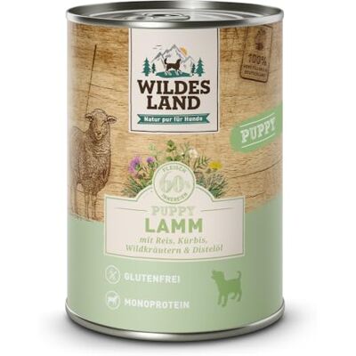 WILDES LAND Lamm mit Reis Classic Puppy Nassfutter für Hunde 30 x 400 g WILDES LAND Lamm mit Reis Classic Puppy Nassfutter für Hunde 30 x 400 g