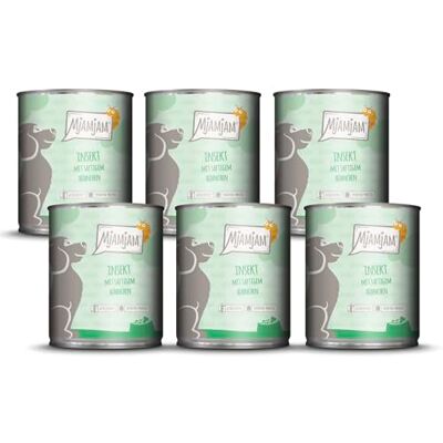MjAMjAM Premium Nassfutter für Hunde Insekt mit saftigem Hühnchen, 6er Pack (6 x 800 g), getreidefrei mit Insektenprotein MjAMjAM Premium Nassfutter für Hunde Insekt mit saftigem Hühnchen, 6er Pack (6 x 800 g), getreidefrei mit Insektenprotein