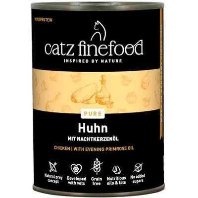 catz finefood Purrrr Huhn Monoprotein Katzenfutter nass N° 103, für ernährungssensible Katzen, 70% Fleischanteil, 6 x 400g Dose catz finefood Purrrr Huhn Monoprotein Katzenfutter nass N° 103, für ernährungssensible Katzen, 70% Fleischanteil, 6 x 400g Dose