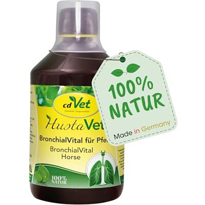 cdVet HustaVet BronchialVital für Pferde 500ml Ernährungsbedingte Unterstützung der Atemwege, Natürliche Zutaten cdVet HustaVet BronchialVital für Pferde 500ml Ernährungsbedingte Unterstützung der Atemwege, Natürliche Zutaten
