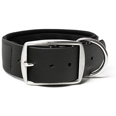 Mystique ® Biothane Halsband Deluxe Neopren 38mm rostfrei schwarz 40-48cm Mystique ® Biothane Halsband Deluxe Neopren 38mm rostfrei schwarz 40-48cm