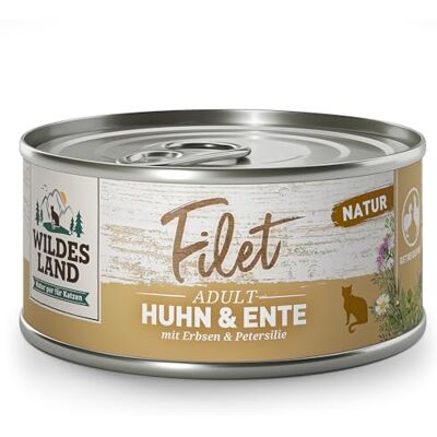 WILDES LAND – Huhn & Ente Nassfutter mit extra hohem Fleischanteil und natürlichen Zutaten für ausgewachsene Hunde. Alleinfutter ohne Zusatzstoffe in der Dose 12x80g Huhn & Ente WILDES LAND – Huhn & Ente Nassfutter mit extra hohem Fleischanteil und natürlichen Zutaten für ausgewachsene Hunde. Alleinfutter ohne Zusatzstoffe in der Dose 12x80g Huhn & Ente