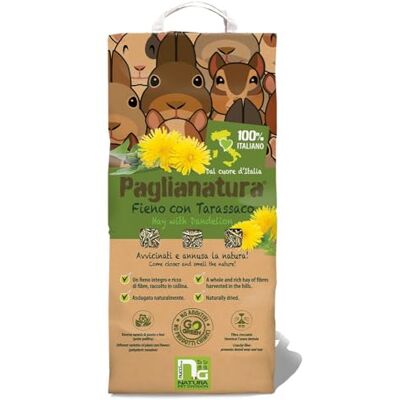 Paglianatura Natürliches Heustroh mit Löwenzahn 1300g — ballaststoffreiches Futter für Kaninchen, Nagetiere und Kleintiere Paglianatura Natürliches Heustroh mit Löwenzahn 1300g — ballaststoffreiches Futter für Kaninchen, Nagetiere und Kleintiere
