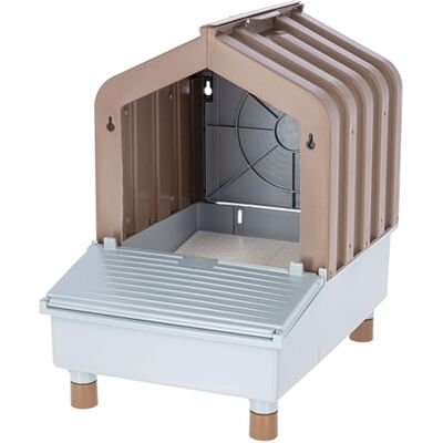 Kerbl Legenest 2in1, Eierklappe, braun/grau, 47x32,5x48cm, Kunststoff, mit Abrollfunktion, für bis zu 5 Hühner Kerbl Legenest 2in1, Eierklappe, braun/grau, 47x32,5x48cm, Kunststoff, mit Abrollfunktion, für bis zu 5 Hühner
