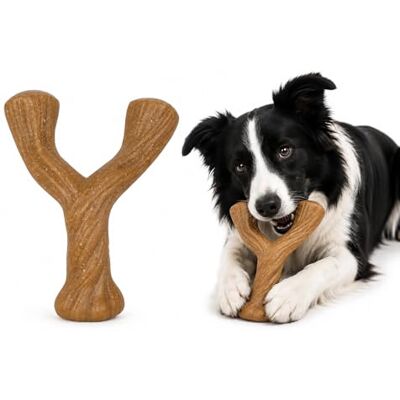Flamingo hundespielzeug Kauspielzeug mit Rindfleischgeschmack Nyl'o Wood Y-Form Kunststoff und Holzfasern Zahnpflege für Hunde Flamingo hundespielzeug Kauspielzeug mit Rindfleischgeschmack Nyl'o Wood Y-Form Kunststoff und Holzfasern Zahnpflege für Hunde