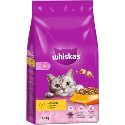 whiskas Beutel 7+ mit Huhn 1,9kg Katzenfutter, Trockenfutter whiskas Beutel 7+ mit Huhn 1,9kg Katzenfutter, Trockenfutter