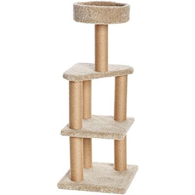 Amazon Kratzbaum mit Kratzstämmen für den Innenbereich, groß, 45 x 45 x 117 cm (L x B x H), Beige Amazon Kratzbaum mit Kratzstämmen für den Innenbereich, groß, 45 x 45 x 117 cm (L x B x H), Beige