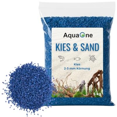 AquaOne Aquarium Kies Sand 5 kg I Bodengrund hell schwarz bunt fein mittel grob I Aquariumkies Premium Qualität I Quarzsand Aquariumkies Deko Aquascaping Körnung (blau 2-3mm) AquaOne Aquarium Kies Sand 5 kg I Bodengrund hell schwarz bunt fein mittel grob I Aquariumkies Premium Qualität I Quarzsand Aquariumkies Deko Aquascaping Körnung (blau 2-3mm)
