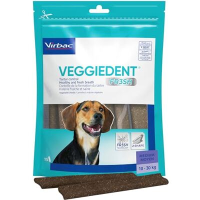 Virbac Veggiedent Hond 10-30kg Kauwreep - Hundekausnack Virbac Veggiedent Hond 10-30kg Kauwreep - Hundekausnack