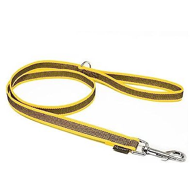 Mystique ® Gummierte Leine 20mm mit Handschlaufe Standard Karabiner gelb 2m Mystique ® Gummierte Leine 20mm mit Handschlaufe Standard Karabiner gelb 2m