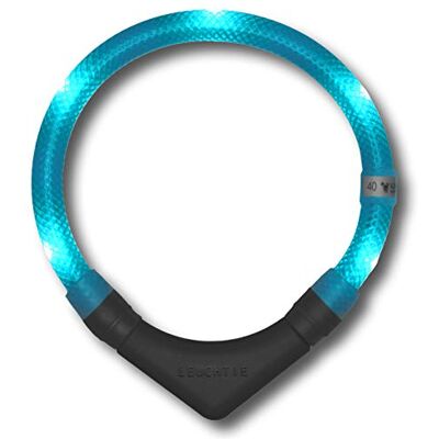 LEUCHTIE ® Plus Leuchthalsband Hund batteriebetrieben, wasserdichtes LED Halsband, Hundehalsband Leuchtend mit 100 h Leuchtdauer, enorm hell, türkis Größe 42,5 LEUCHTIE ® Plus Leuchthalsband Hund batteriebetrieben, wasserdichtes LED Halsband, Hundehalsband Leuchtend mit 100 h Leuchtdauer, enorm hell, türkis Größe 42,5