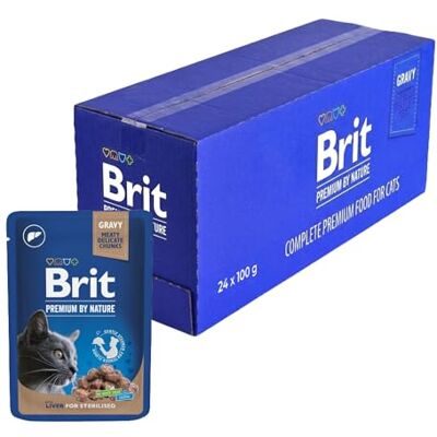 BRIT PREMIUM Leber Sterilisierte Katzenfutter - Beutel 24x100g BRIT PREMIUM Leber Sterilisierte Katzenfutter - Beutel 24x100g