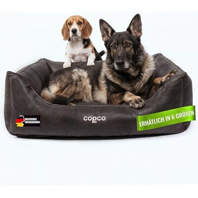 CopcoPet Orthopädisches Hundebett Grosse Hunde【waschbar & rutschfest】Hundekorb XXL Kunstleder in Wildlederoptik, gelenkschonendes Hundekissen für drinnen, pflegeleichtes Hundesofa, dog bed Schwarz 125 x 100cm CopcoPet Orthopädisches Hundebett Grosse Hunde【waschbar & rutschfest】Hundekorb XXL Kunstleder in Wildlederoptik, gelenkschonendes Hundekissen für drinnen, pflegeleichtes Hundesofa, dog bed Schwarz 125 x 100cm