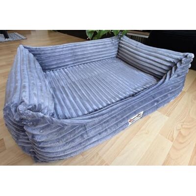 Hundebettenmanufaktur Orthopädisches Hundesofa Hundebett Cord Ortopedico mit 8 cm Viscoschaummatratze (grau, 100 cm X 75 cm) Hundebettenmanufaktur Orthopädisches Hundesofa Hundebett Cord Ortopedico mit 8 cm Viscoschaummatratze (grau, 100 cm X 75 cm)