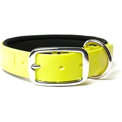 Mystique ® Biothane Halsband Deluxe Neopren 25mm beta neon gelb 45-53cm Mystique ® Biothane Halsband Deluxe Neopren 25mm beta neon gelb 45-53cm
