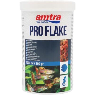 Amtra Pro Flakes Fischfutter - Tropische Fische, 1000ml Amtra Pro Flakes Fischfutter - Tropische Fische, 1000ml