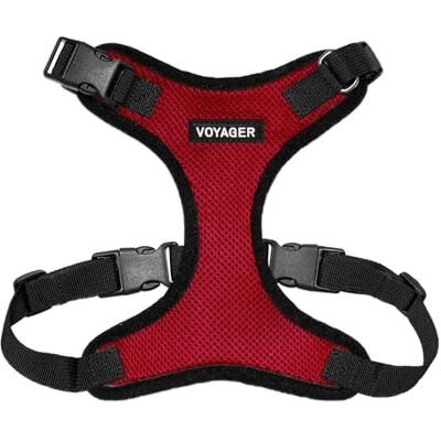 Best Pet Supplies Voyager Step-In Lock Haustiergeschirr – Allwetter-Netz, verstellbares Step-in-Geschirr für Katzen und Hunde – Rot/Schwarzer Rand, S Best Pet Supplies Voyager Step-In Lock Haustiergeschirr – Allwetter-Netz, verstellbares Step-in-Geschirr für Katzen und Hunde – Rot/Schwarzer Rand, S