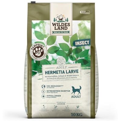 WILDES LAND Hermetia Larve Pawprint Insect Adult Trockenfutter für Hunde 4 x 1 kg WILDES LAND Hermetia Larve Pawprint Insect Adult Trockenfutter für Hunde 4 x 1 kg