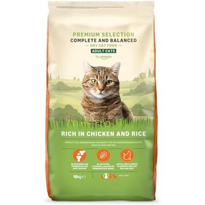 Amazon Katzenfutter für ausgewachsene Katzen, Fein zubereitetes Trockenfutter mit frischem Huhn und Reis, 10 kg (1er-Pack)(Zuvor eine Marke von Lifelong, gleiches Produkt) Amazon Katzenfutter für ausgewachsene Katzen, Fein zubereitetes Trockenfutter mit frischem Huhn und Reis, 10 kg (1er-Pack)(Zuvor eine Marke von Lifelong, gleiches Produkt)
