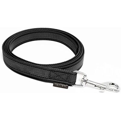 Mystique ® Gummierte Leine 15mm ohne Handschlaufe Standard Karabiner schwarz 2m Mystique ® Gummierte Leine 15mm ohne Handschlaufe Standard Karabiner schwarz 2m