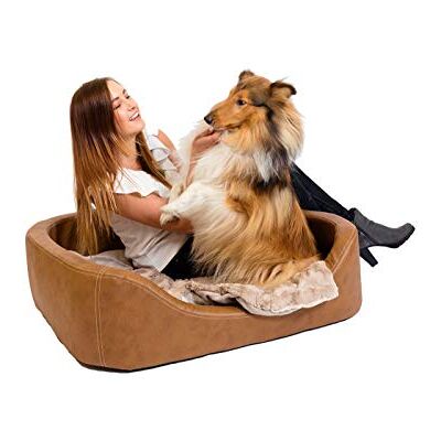 CopcoPet Hundebett mittelgroße Hunde Hundekissen Oval Hundekorb Waschbar Grosse Hunde Körbchen Hund mit erhöhte Ränder Abnehmbarer, waschbarer Bezug 100 x 80cm in Grau, Dog Bed XXL CopcoPet Hundebett mittelgroße Hunde Hundekissen Oval Hundekorb Waschbar Grosse Hunde Körbchen Hund mit erhöhte Ränder Abnehmbarer, waschbarer Bezug 100 x 80cm in Grau, Dog Bed XXL