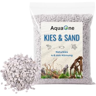 AquaOne Aquarium Kies Sand 5 kg I Bodengrund hell schwarz bunt fein mittel grob I Aquariumkies Premium Qualität I Quarzsand Aquariumkies Deko Aquascaping Körnung (noa 4-8mm) AquaOne Aquarium Kies Sand 5 kg I Bodengrund hell schwarz bunt fein mittel grob I Aquariumkies Premium Qualität I Quarzsand Aquariumkies Deko Aquascaping Körnung (noa 4-8mm)