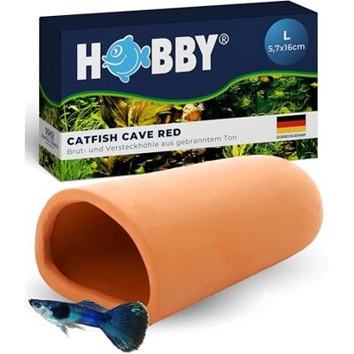 HOBBY Rote Wels Höhle - 9x16cm - Für Kleine Fische & Garnelen HOBBY Rote Wels Höhle - 9x16cm - Für Kleine Fische & Garnelen