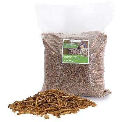Carpline24 Mehlwürmer getrocknet, 10 kg, proteinreiche Insekten als Futter für Reptilien, Nager, Igel & Fische, Vogelfutter, Winterfutter Carpline24 Mehlwürmer getrocknet, 10 kg, proteinreiche Insekten als Futter für Reptilien, Nager, Igel & Fische, Vogelfutter, Winterfutter