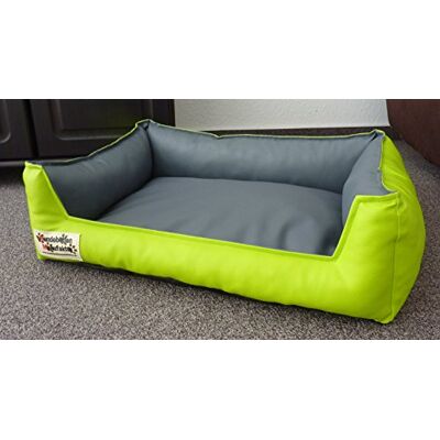 Hundebettenmanufaktur Hundebett Hundesofa Schlafplatz Kunstleder Acceso 105 cm X 80 cm Limone grau Hundebettenmanufaktur Hundebett Hundesofa Schlafplatz Kunstleder Acceso 105 cm X 80 cm Limone grau
