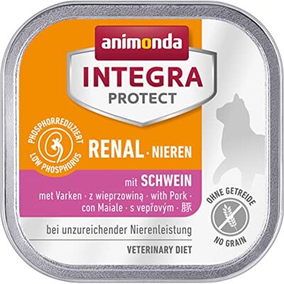 Animonda Katzenfutter nass Renal (Nieren) Schwein (16 x 100g), vom Tierarzt empfohlen bei Niereninsuffizienz, mit Veterinären entwickeltes Diätalleinfutter für erwachsene Katzen Animonda Katzenfutter nass Renal (Nieren) Schwein (16 x 100g), vom Tierarzt empfohlen bei Niereninsuffizienz, mit Veterinären entwickeltes Diätalleinfutter für erwachsene Katzen