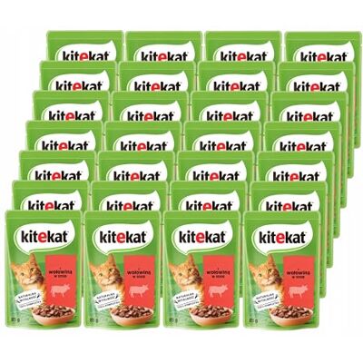 KITEKAT Rind in Soße 28x85 g - Katzenfutter KITEKAT Rind in Soße 28x85 g - Katzenfutter