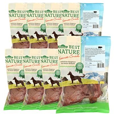 Dehner Best Nature Hundesnack, Leckerli 100 % natürlich, Kausnack für Hunde, Schweineohren, 8 x 2 Stück (720 g) Dehner Best Nature Hundesnack, Leckerli 100 % natürlich, Kausnack für Hunde, Schweineohren, 8 x 2 Stück (720 g)