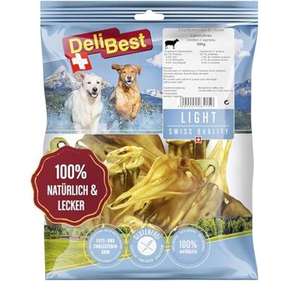DeliBest Light Lammohren Hundesnack - Hundesnack DeliBest Light Lammohren Hundesnack - Hundesnack