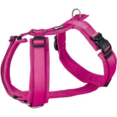 Petlando Hundegeschirr gepolstert, Mesh Y-Comfort, weich, stufenlos verstellbar, besonders leicht & atmungsaktiv, fellschonend, ergonomisch, Brustgeschirr für mittelgroße Hunde, Fuchsia, M Petlando Hundegeschirr gepolstert, Mesh Y-Comfort, weich, stufenlos verstellbar, besonders leicht & atmungsaktiv, fellschonend, ergonomisch, Brustgeschirr für mittelgroße Hunde, Fuchsia, M