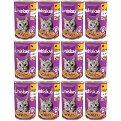 Whiskas Adult Huhn in Gelee 24x400 g - Vollnahrung für Katzen Whiskas Adult Huhn in Gelee 24x400 g - Vollnahrung für Katzen