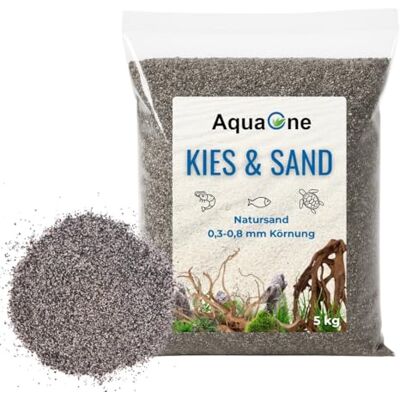 AquaOne Aquarium Kies Sand 5 kg I Bodengrund hell schwarz bunt fein mittel grob I Aquariumkies Premium Qualität I Quarzsand Aquariumkies Deko Aquascaping Körnung (zambesi 0,3-0,8mm) AquaOne Aquarium Kies Sand 5 kg I Bodengrund hell schwarz bunt fein mittel grob I Aquariumkies Premium Qualität I Quarzsand Aquariumkies Deko Aquascaping Körnung (zambesi 0,3-0,8mm)