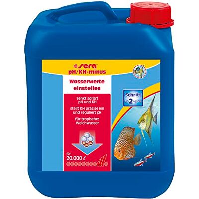 sera pH/KH-Minus 5.000 ml Wasufbereiter zur Senkung von pH-Wert & Karbonathärte Weiches Wasser für Diskus & Skalare Für Vitalität & Wohlbefinden im Aquarium Schnell & Präzise sera pH/KH-Minus 5.000 ml Wasufbereiter zur Senkung von pH-Wert & Karbonathärte Weiches Wasser für Diskus & Skalare Für Vitalität & Wohlbefinden im Aquarium Schnell & Präzise