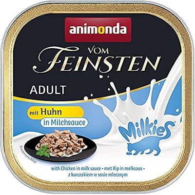 Animonda Katzenfutter nass Milkies Huhn in Milchsauce (32 x 100g), getreidefreies Katzen Nassfutter ohne Zucker, mit frischen, fleischigen Zutaten Animonda Katzenfutter nass Milkies Huhn in Milchsauce (32 x 100g), getreidefreies Katzen Nassfutter ohne Zucker, mit frischen, fleischigen Zutaten