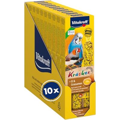 Vitakraft - Kräcker Oeuf-Graines De Graminées - 3x30 g - Wellensittiche - Bird treats Vitakraft - Kräcker Oeuf-Graines De Graminées - 3x30 g - Wellensittiche - Bird treats