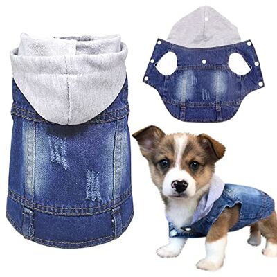 SILD Coole Vintage Washed Denim Jacke Jumpsuit Blau Jean Kleidung für kleine Haustiere Hund Katze/6 Styles XS-XXL SILD Coole Vintage Washed Denim Jacke Jumpsuit Blau Jean Kleidung für kleine Haustiere Hund Katze/6 Styles XS-XXL