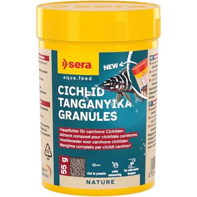 sera Cichlid Tanganyika Granules 100 ml (55 g) Hauptfutter für Carnivore/Omnivore Cichliden langsam sinkendes & formstabiles Granulat mit Krill fördert Farben & Vitalität Cichlidenfutter sera Cichlid Tanganyika Granules 100 ml (55 g) Hauptfutter für Carnivore/Omnivore Cichliden langsam sinkendes & formstabiles Granulat mit Krill fördert Farben & Vitalität Cichlidenfutter